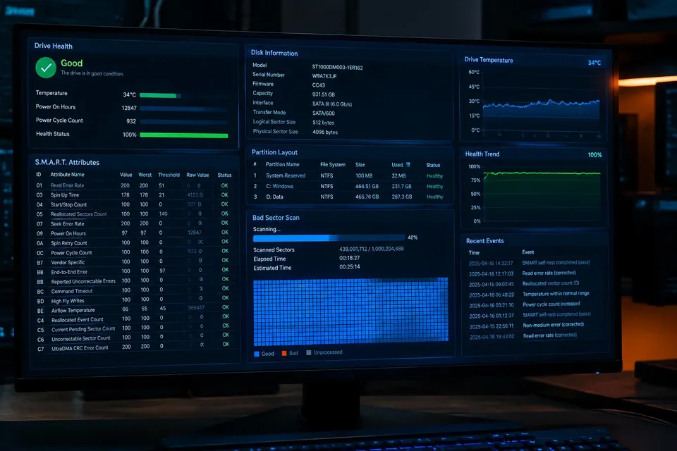 Storage device diagnosis workstation