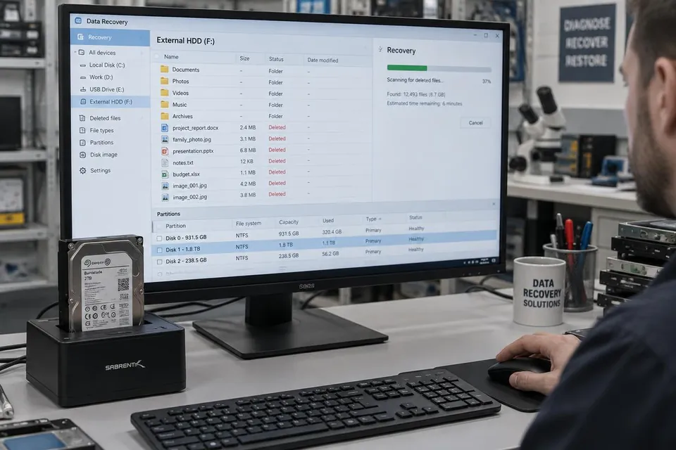 Logical data recovery software and storage devices